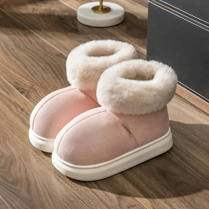 Eyriphy Warm Women Boots Fluffy Fuzzy Women Shoes Memory Foam House Shoes Winter Outdoor Snow Boots Plush Thick Sole Women Boots