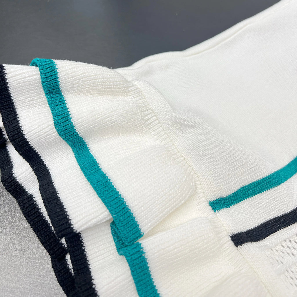 YuooMuoo Chic Fashion Sexy Package Hips Knitted Mini Dress 2025 Autumn Vintage Turn-down Collar Ruffled Party Dress Streetrwear